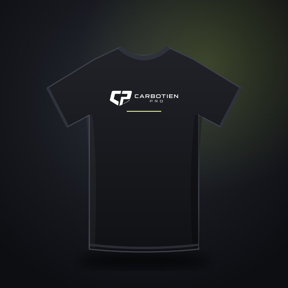 Black Carbotien Pro training t-shirt, front